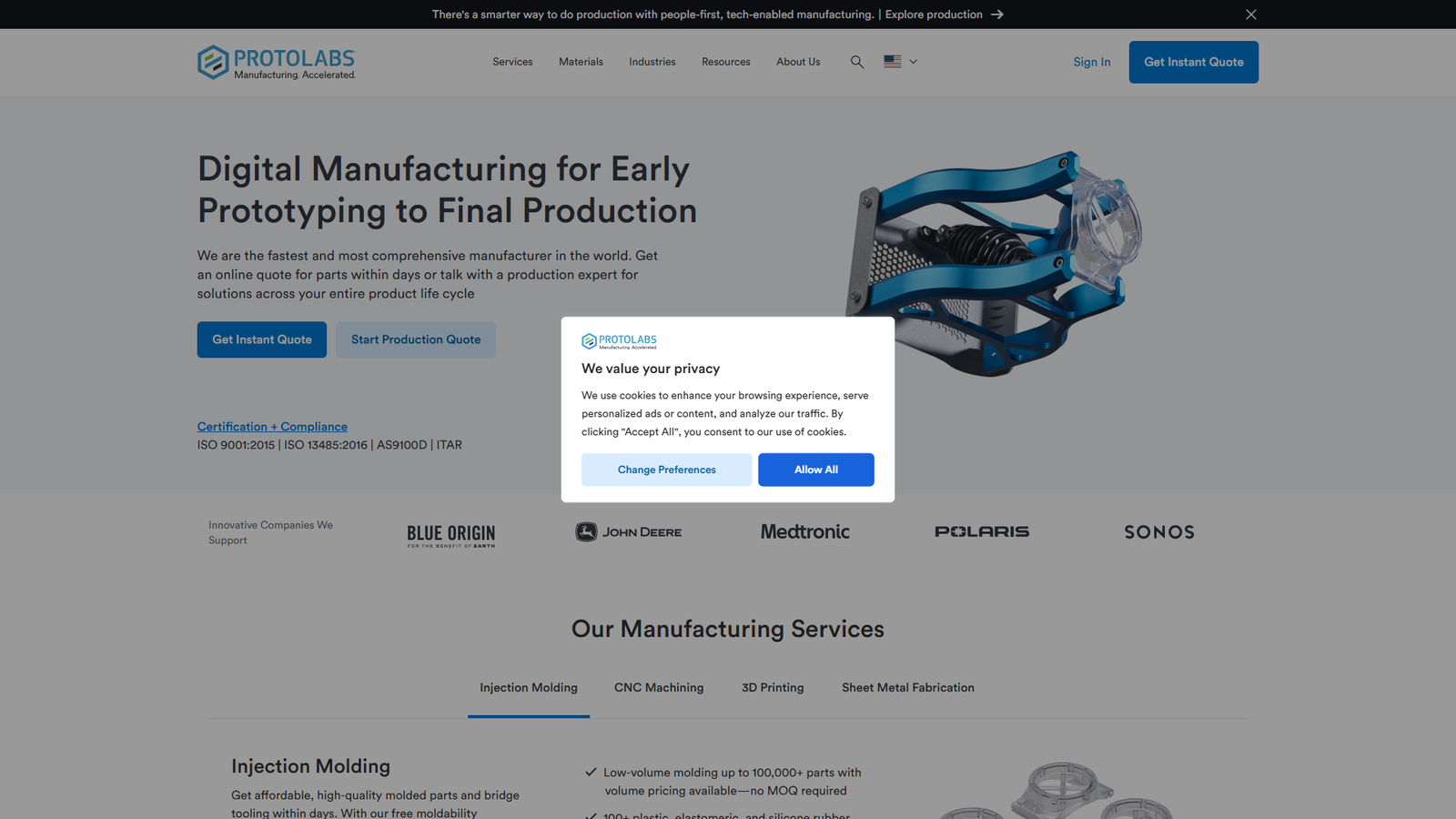 Protolabs Custom CNC fabricators