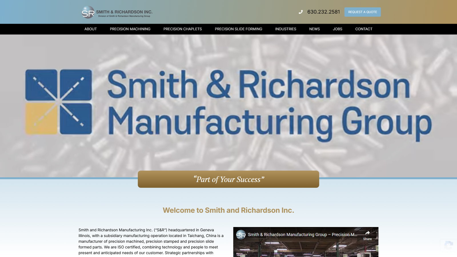 Smith & Richardson Inc. CNC machining services