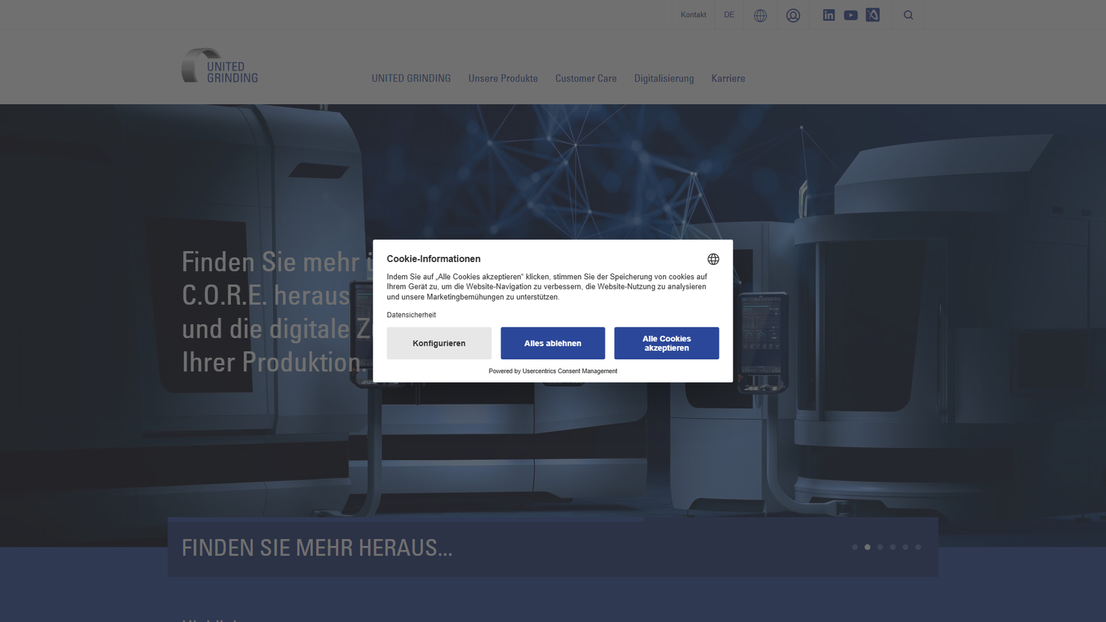 UNITED GRINDING Group CNC machine builders