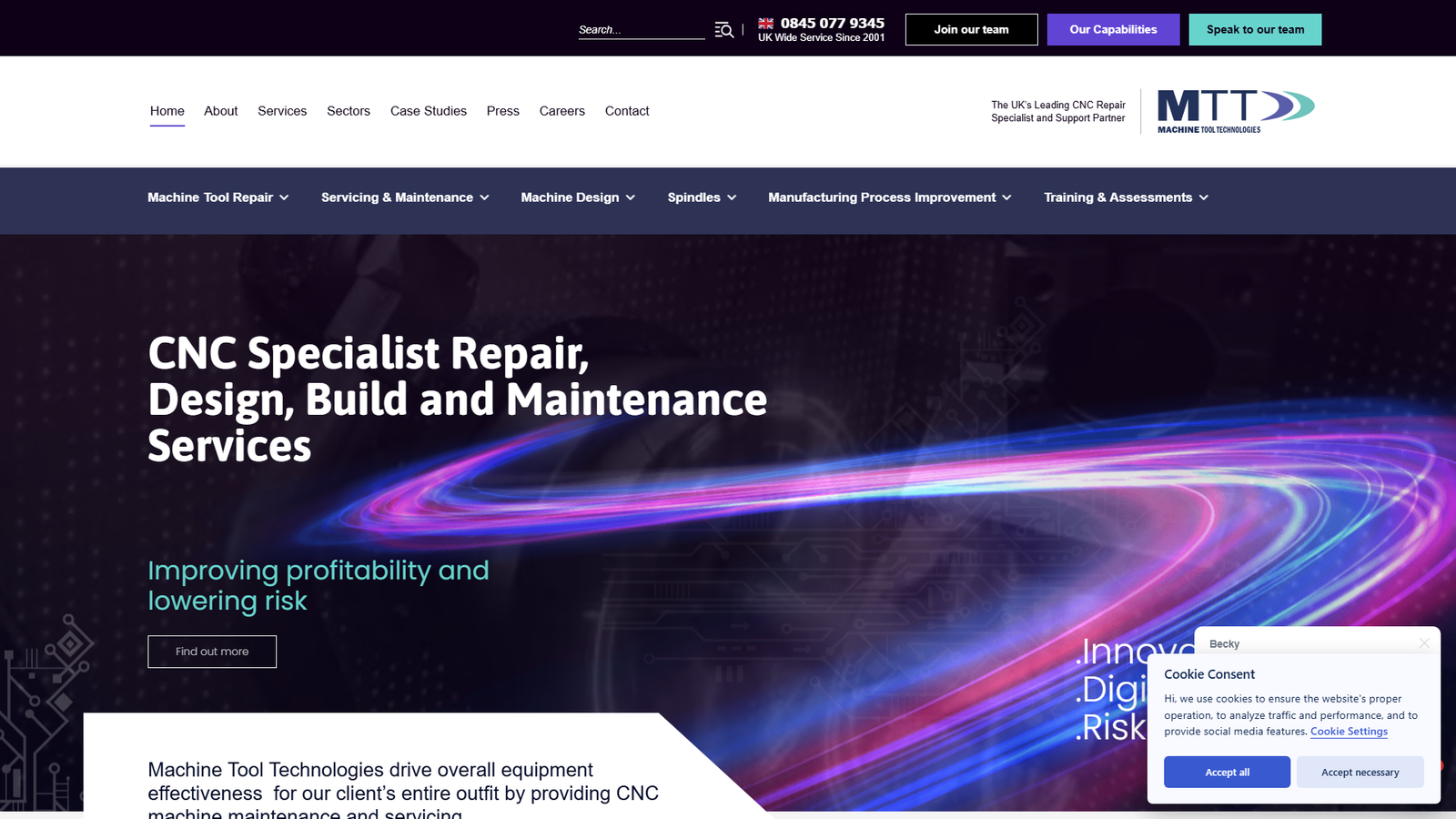 MTT UK - Machine Tool Technologies CNC system repairs