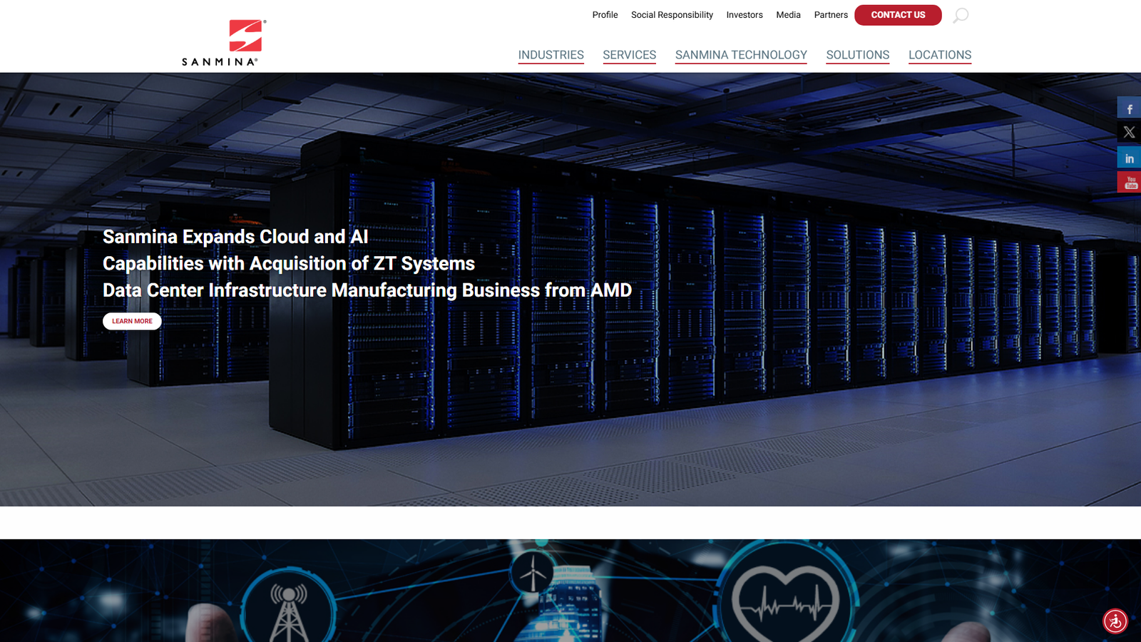 Sanmina aluminum part production