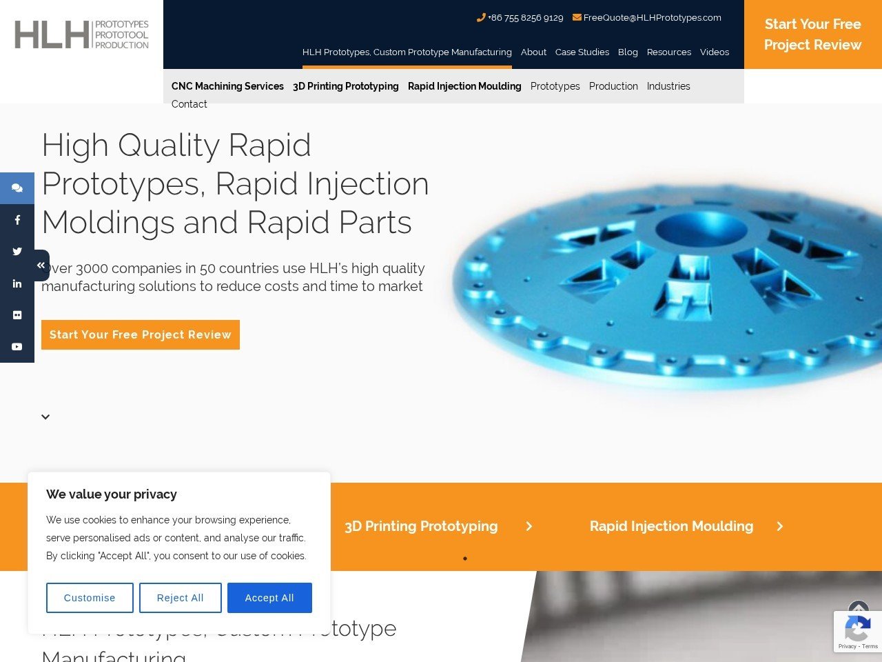 HLH Prototypes CNC machining solutions