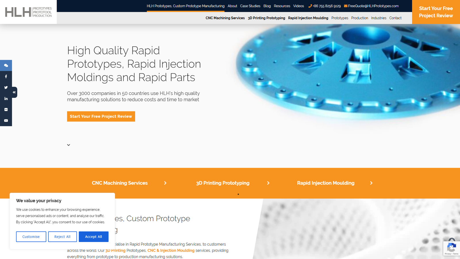 HLH Prototypes CNC manufacturing