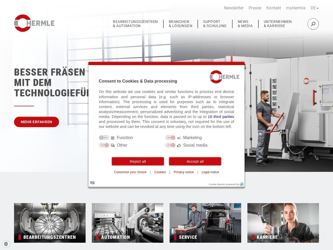 Maschinenfabrik Berthold HERMLE AG CNC production insights