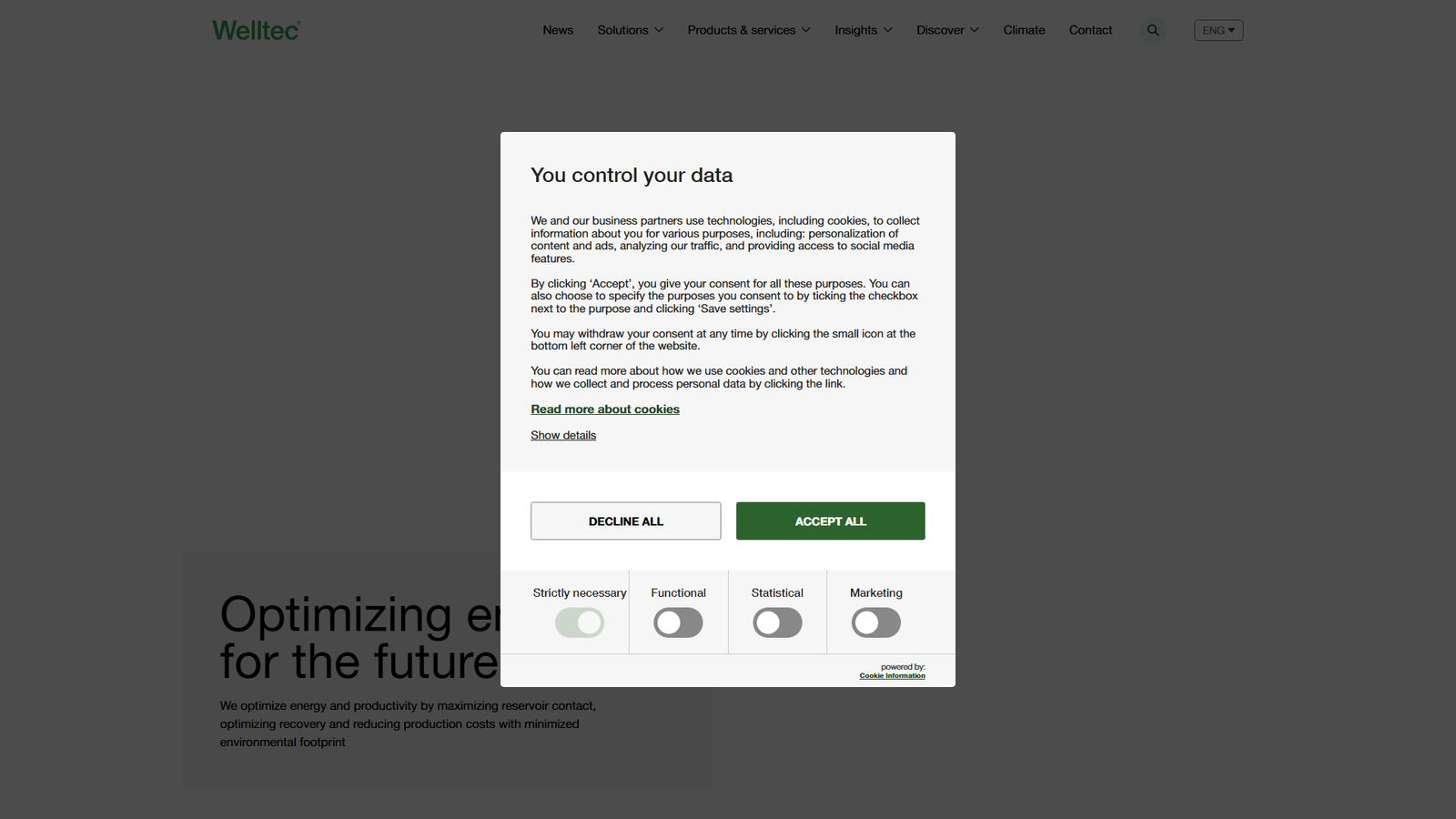 Welltec Oil and gas CNC services