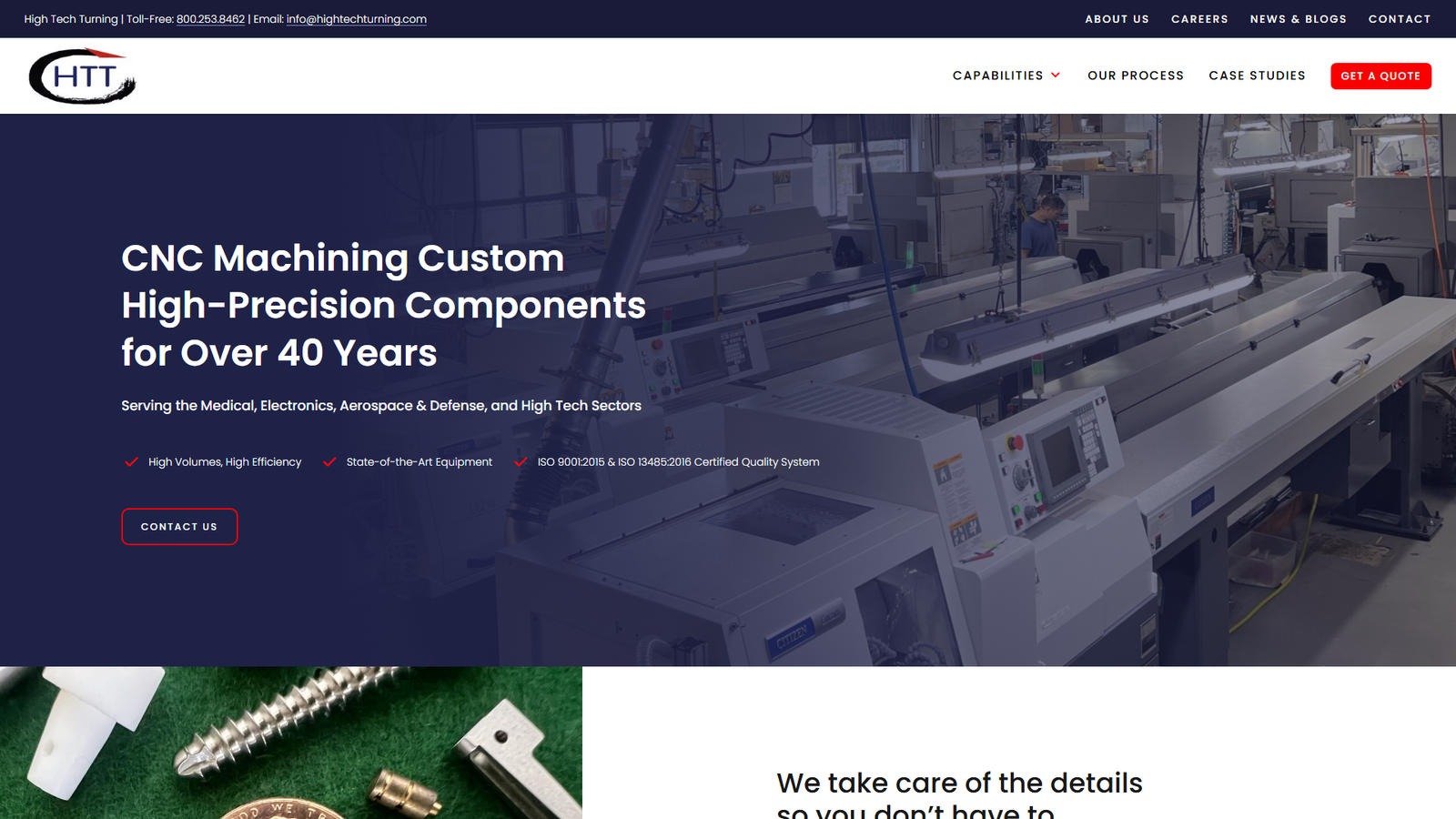 High Tech Turning CNC machining provider