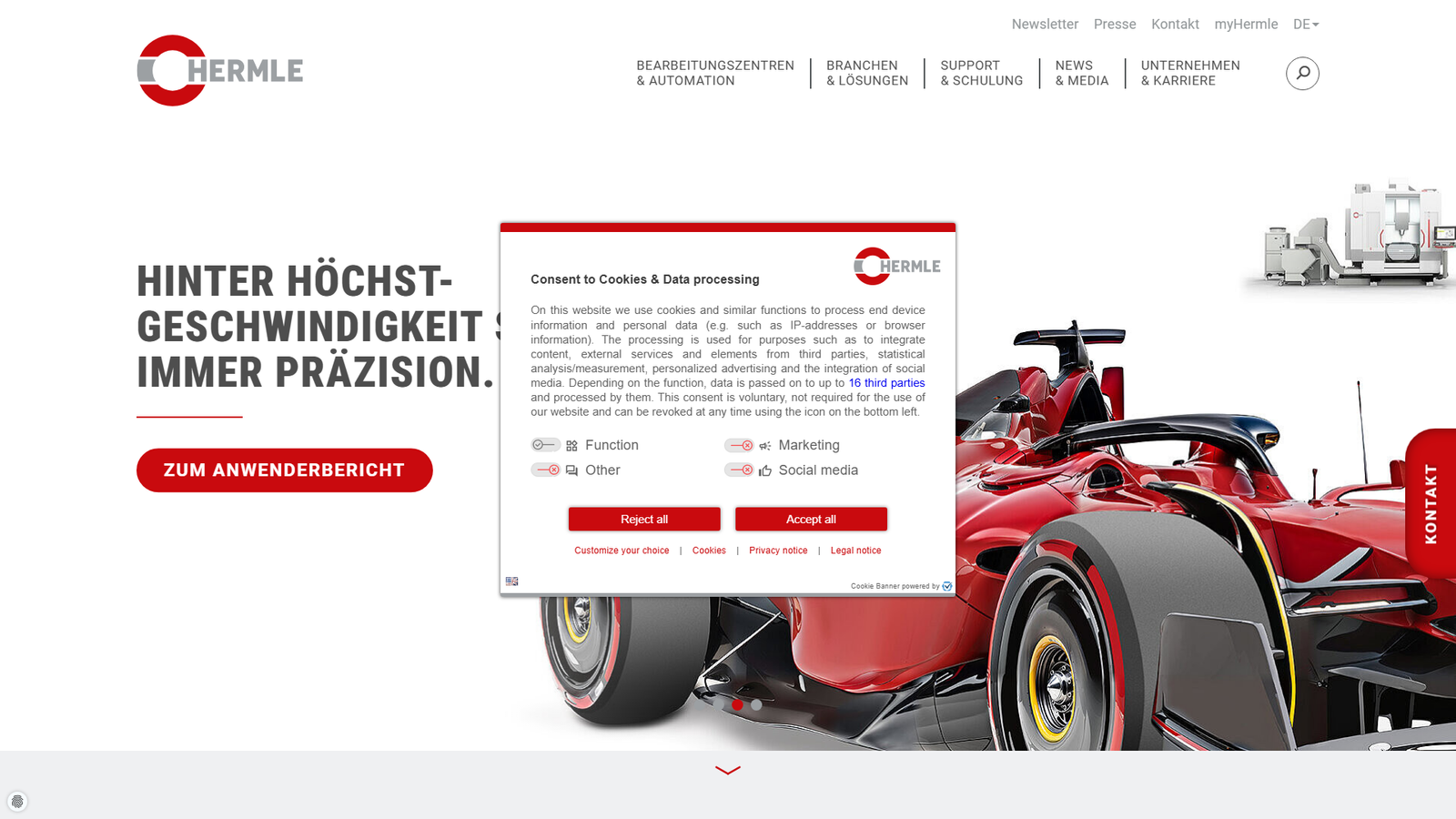 Maschinenfabrik Berthold HERMLE AG CNC tool makers