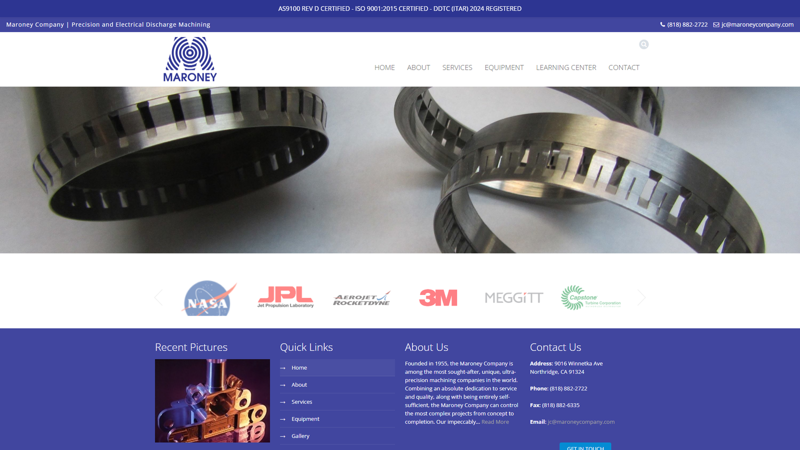 dedicated to excellence CNC part manufacturer