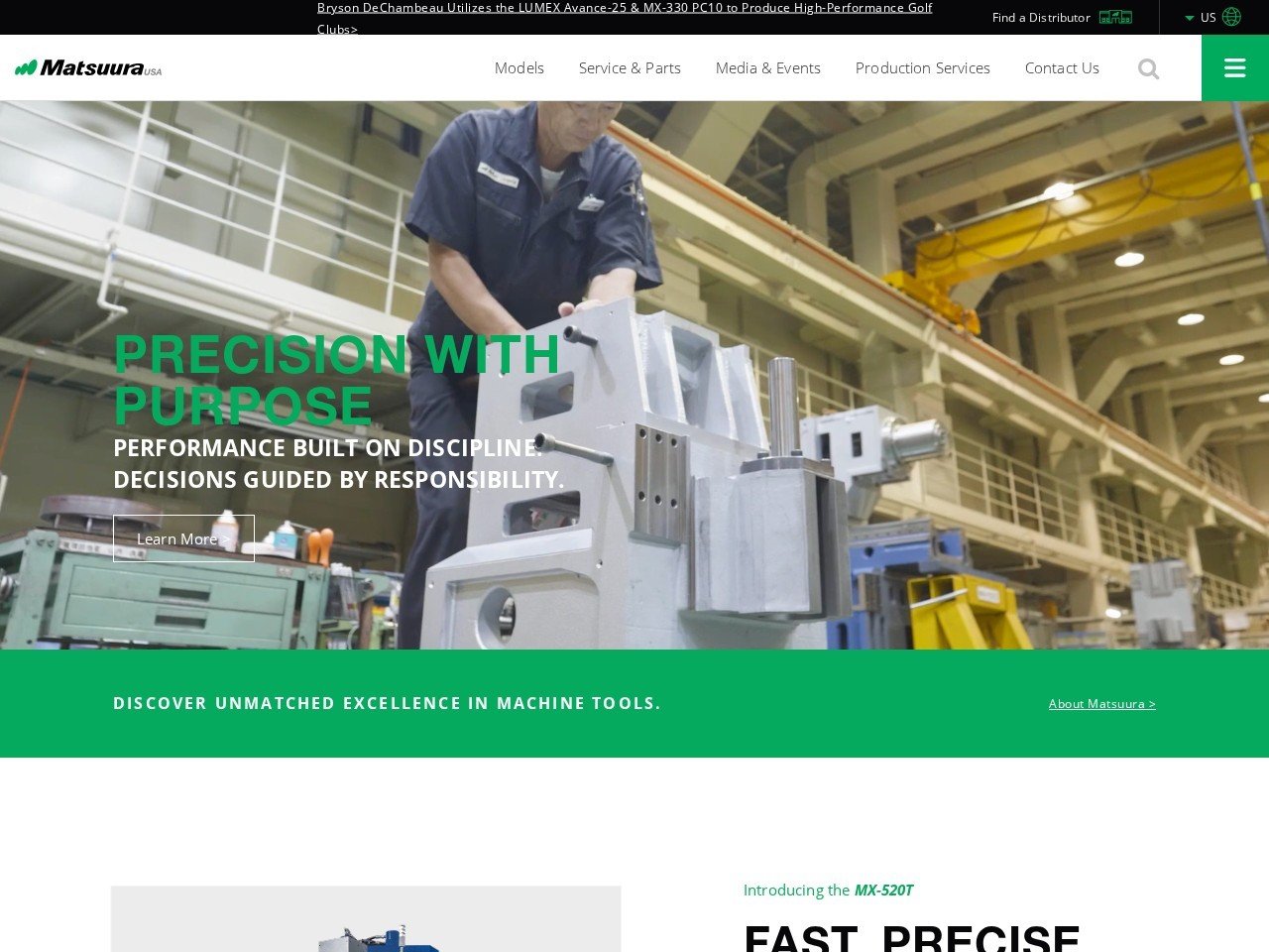 Matsuura Machinery USA Numerically controlled machine