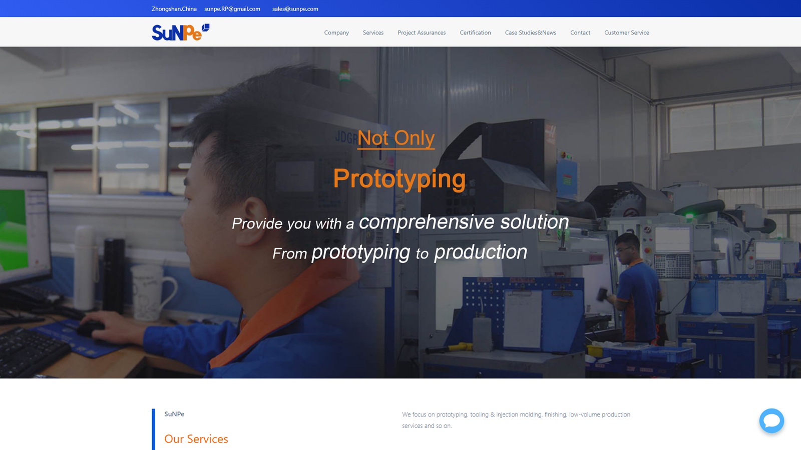 SuNPe CNC service platform