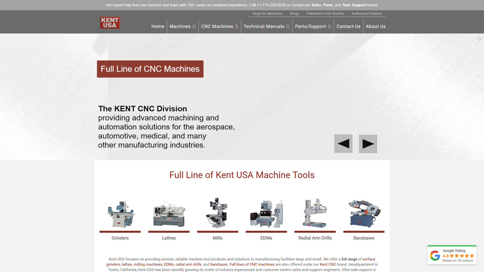 Kent Industrial USA CNC service provider