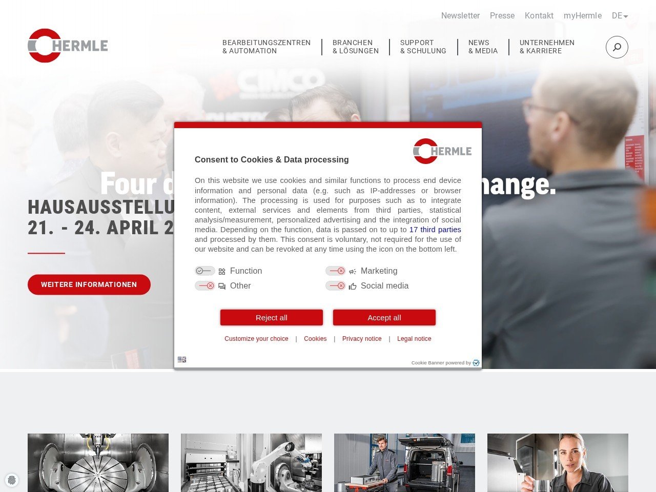 Maschinenfabrik Berthold HERMLE AG CNC manufacturing firm