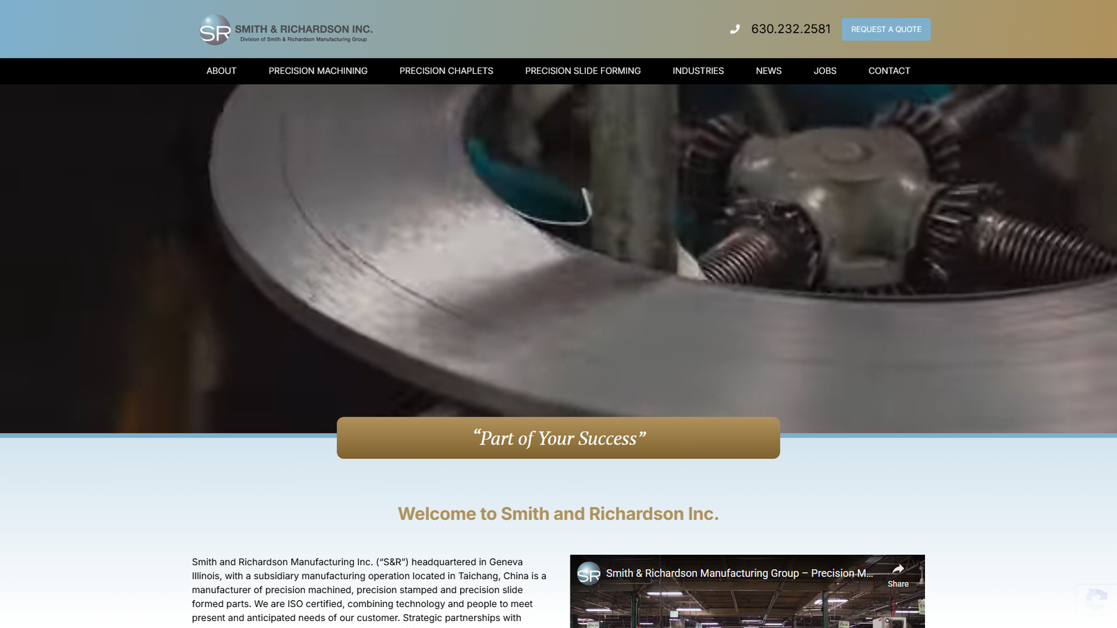 Smith & Richardson Inc. CNC machining services