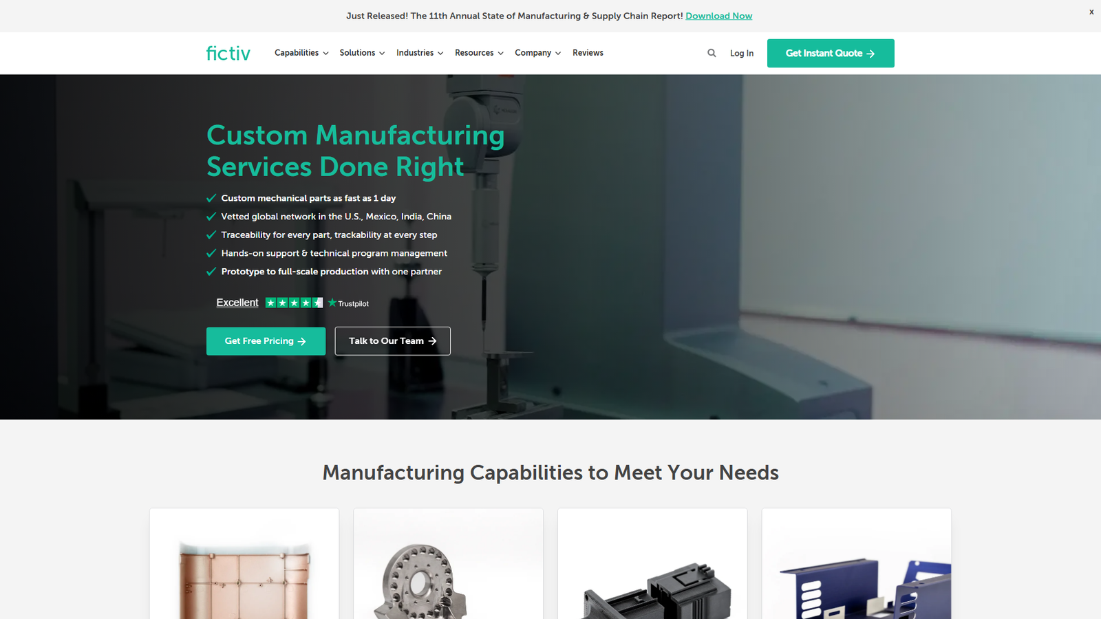 Fictiv tailored machining solutions