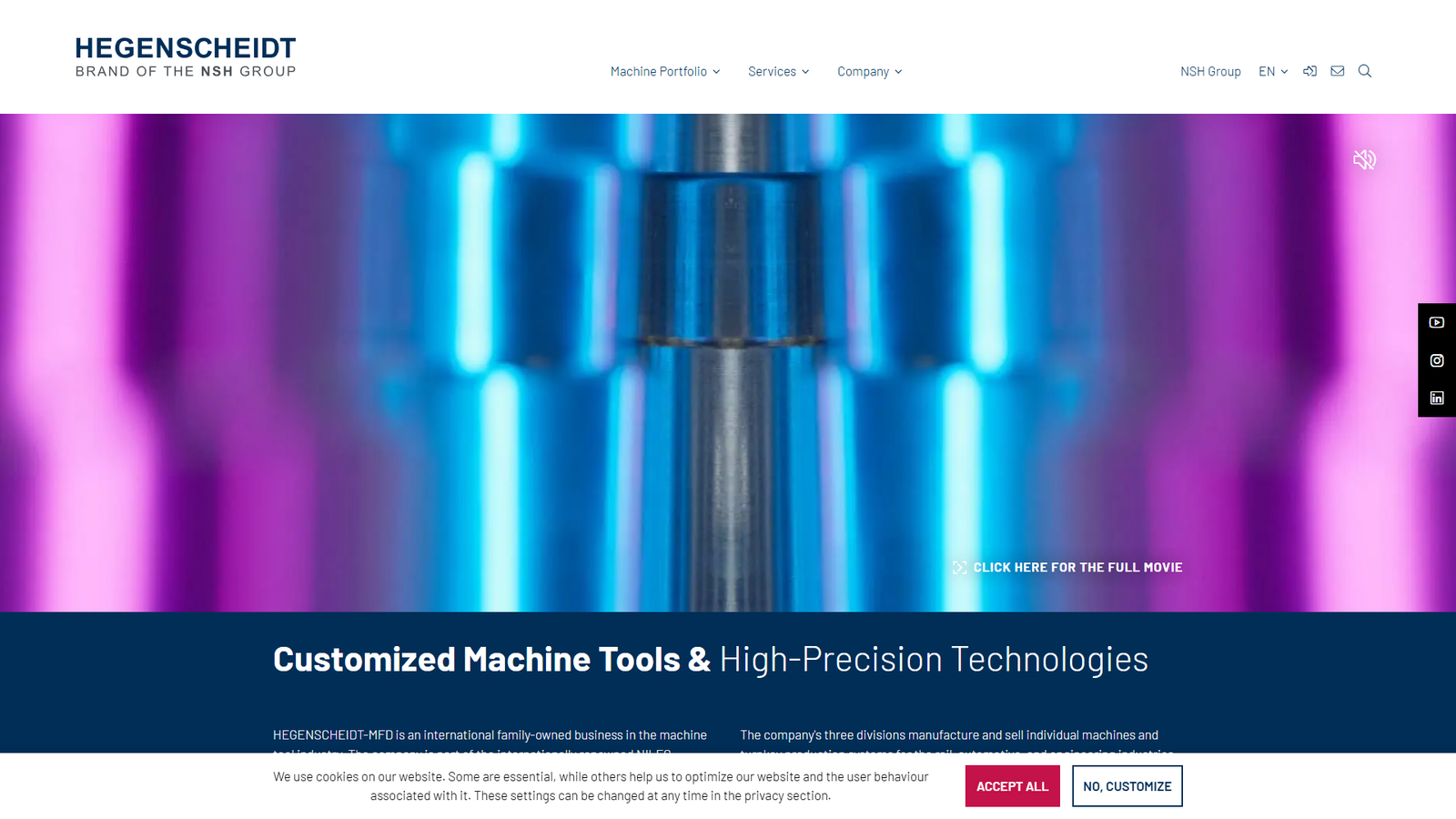 Hegenscheidt-MFD CNC rail fabrication