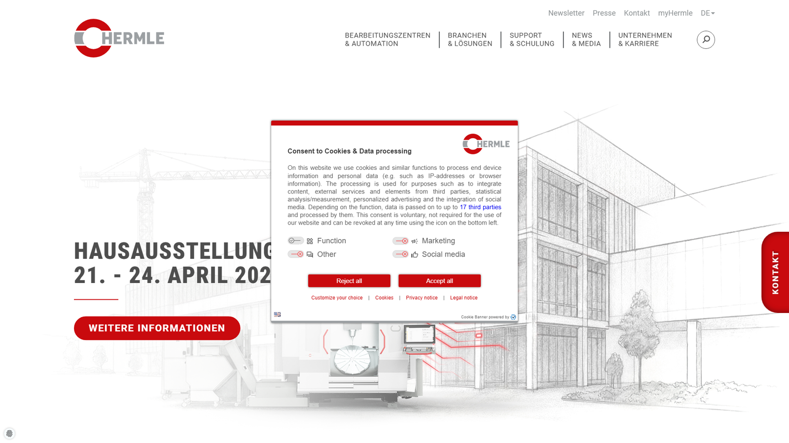 Maschinenfabrik Berthold HERMLE AG CNC machining suppliers