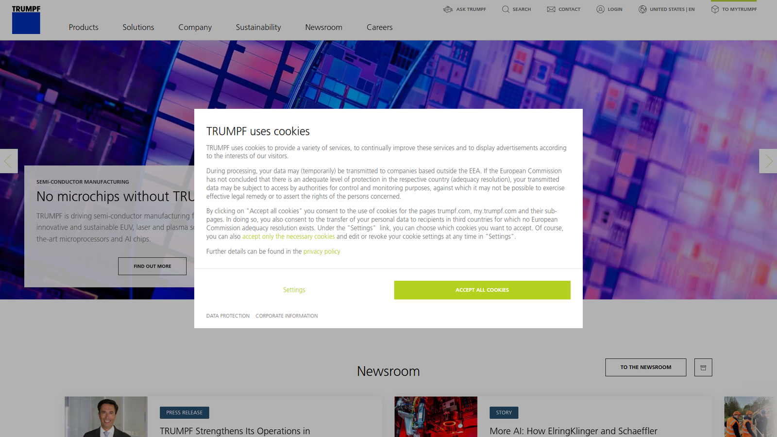 TRUMPF SE + Co. KG CNC manufacturing services TRUMPF SE + Co. KG CNC manufacturing services