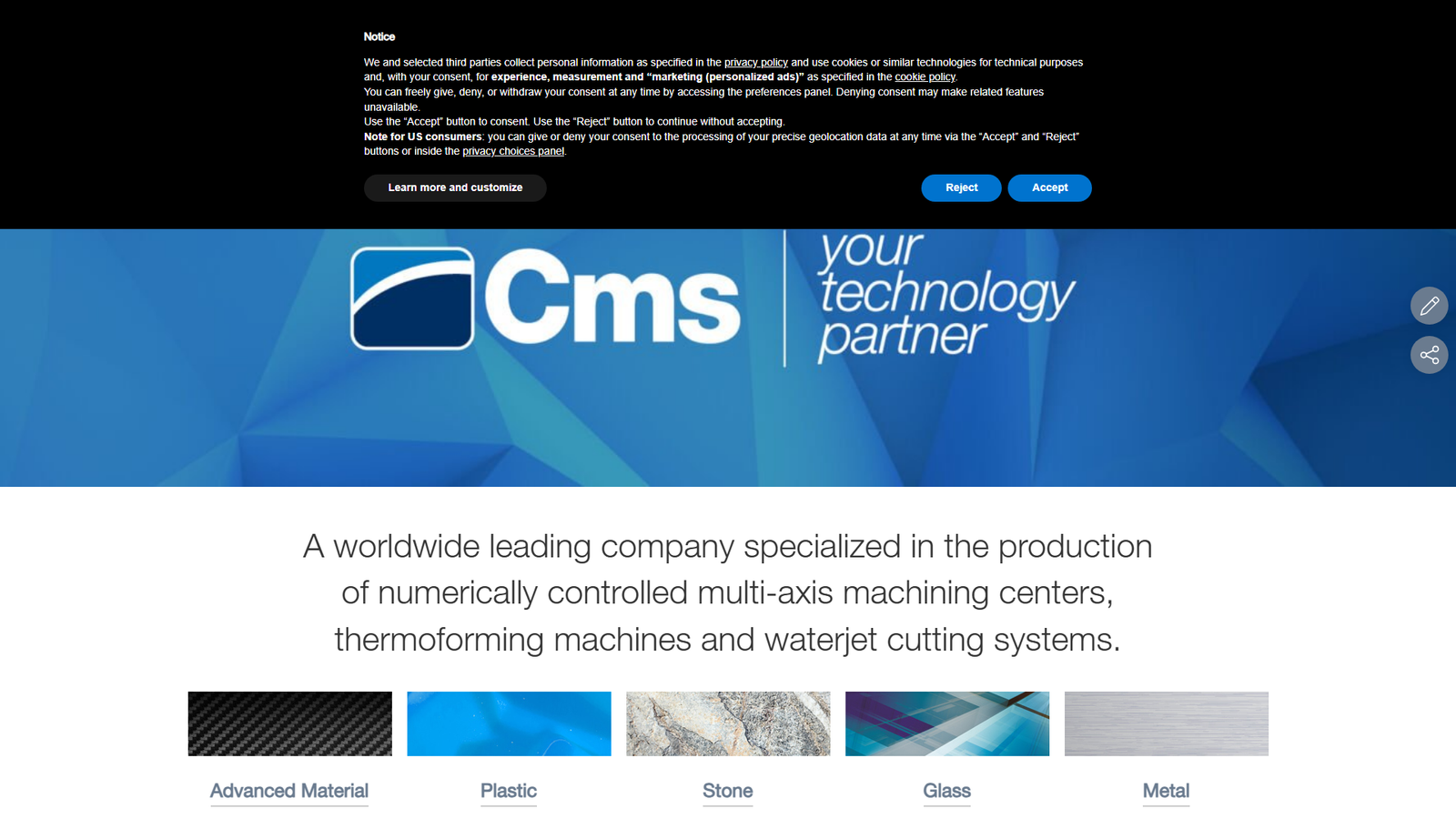 CMS SpA nearby CNC wood fabrication