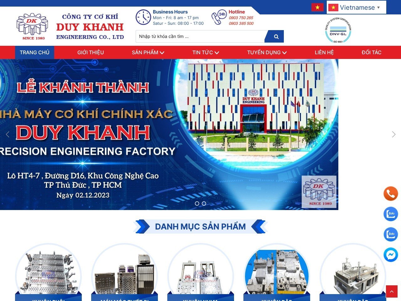CÔNG TY TNHH CƠ KHÍ DUY KHANH Vietnam machining solutions