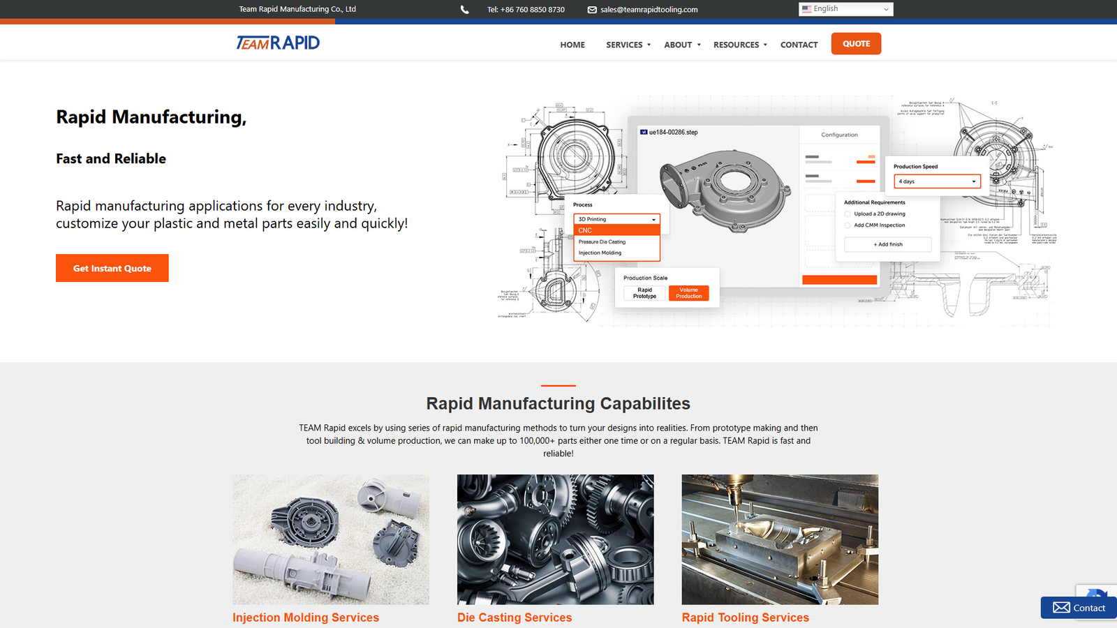Teamrapidtooling CNC machining specialists